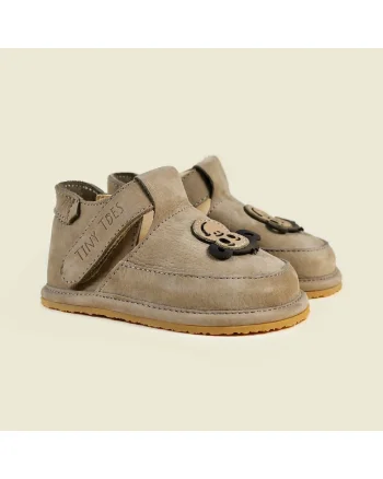 Pantofi Barefoot din piele naturala, Jojo, Bej, Bej