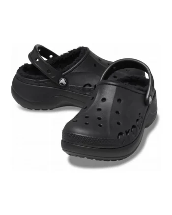 Saboti Izolati Femei, Baya Platform Lined 208708 Clog, Negru, Negru