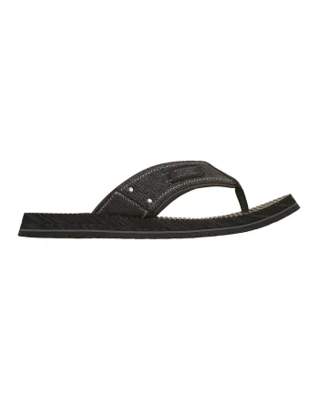 Sneakers, Papuci flip-flop din panza Quill Sea Side, Negru
