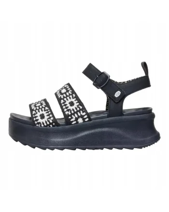 Sandale din material textil cu talpa wedge