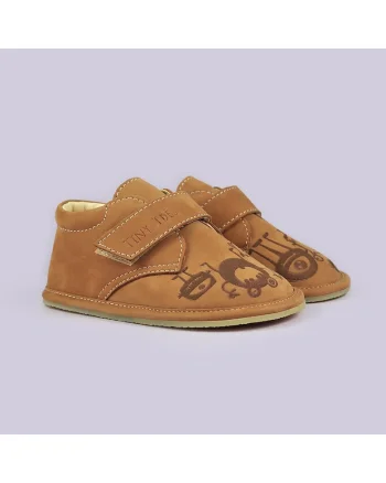 Pantofi Barefoot din piele naturala, Scaree, Maro, Maro