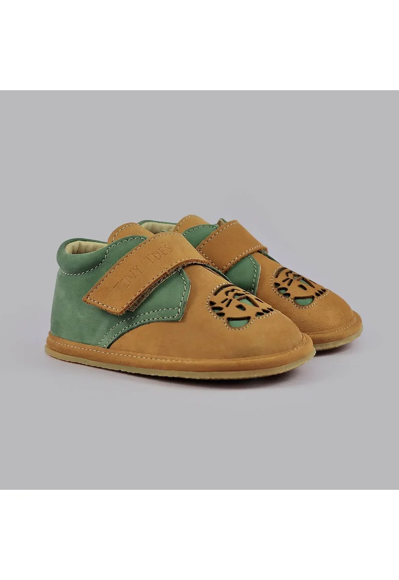Pantofi Barefoot din piele naturala, Tillie, Maro, Maro