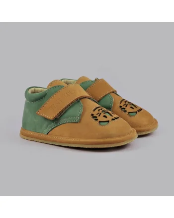 Pantofi Barefoot din piele naturala, Tillie, Maro, Maro