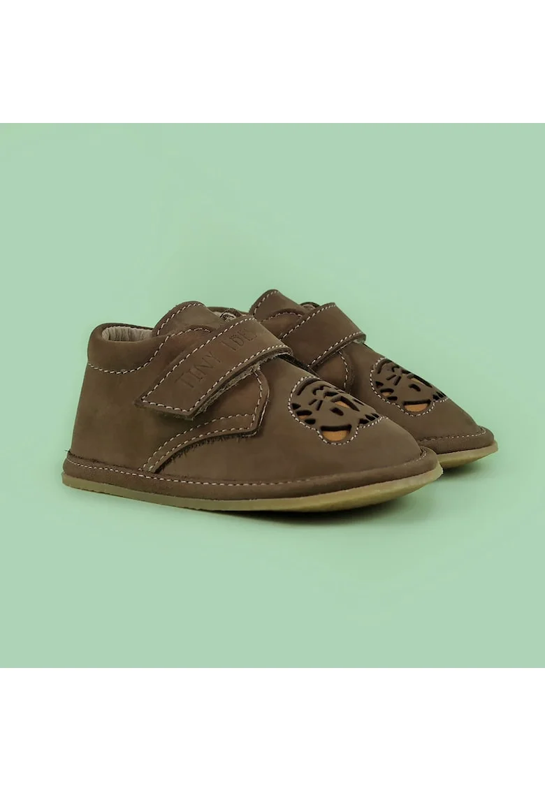 Pantofi Barefoot din piele naturala, Tigger, Maro, Maro