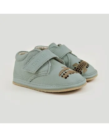 Pantofi Barefoot din piele naturala, Alfy, Gri, Gri