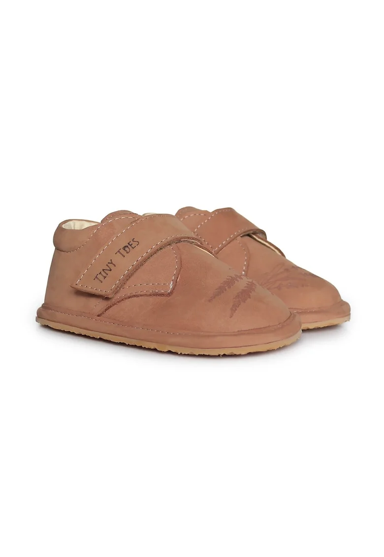 Pantofi Barefoot din piele naturala, Laven, Bej, Bej