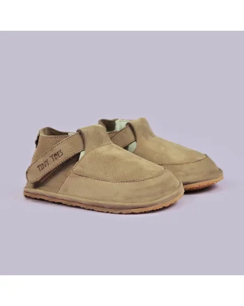 Pantofi Barefoot din piele naturala, Brollo, Bej, Bej