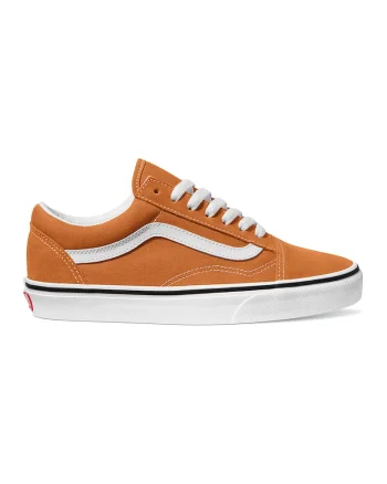 Pantofi sport cu garnituri din piele intoarsa, Alb/Portocaliu