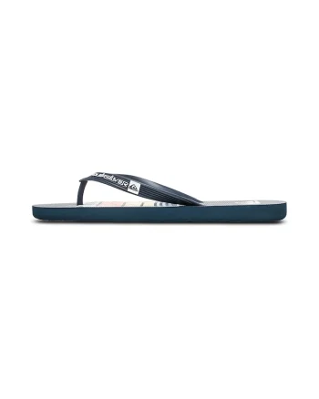 Papuci flip-flop cu logo Java Art, Alb/Portocaliu/Albastru inchis