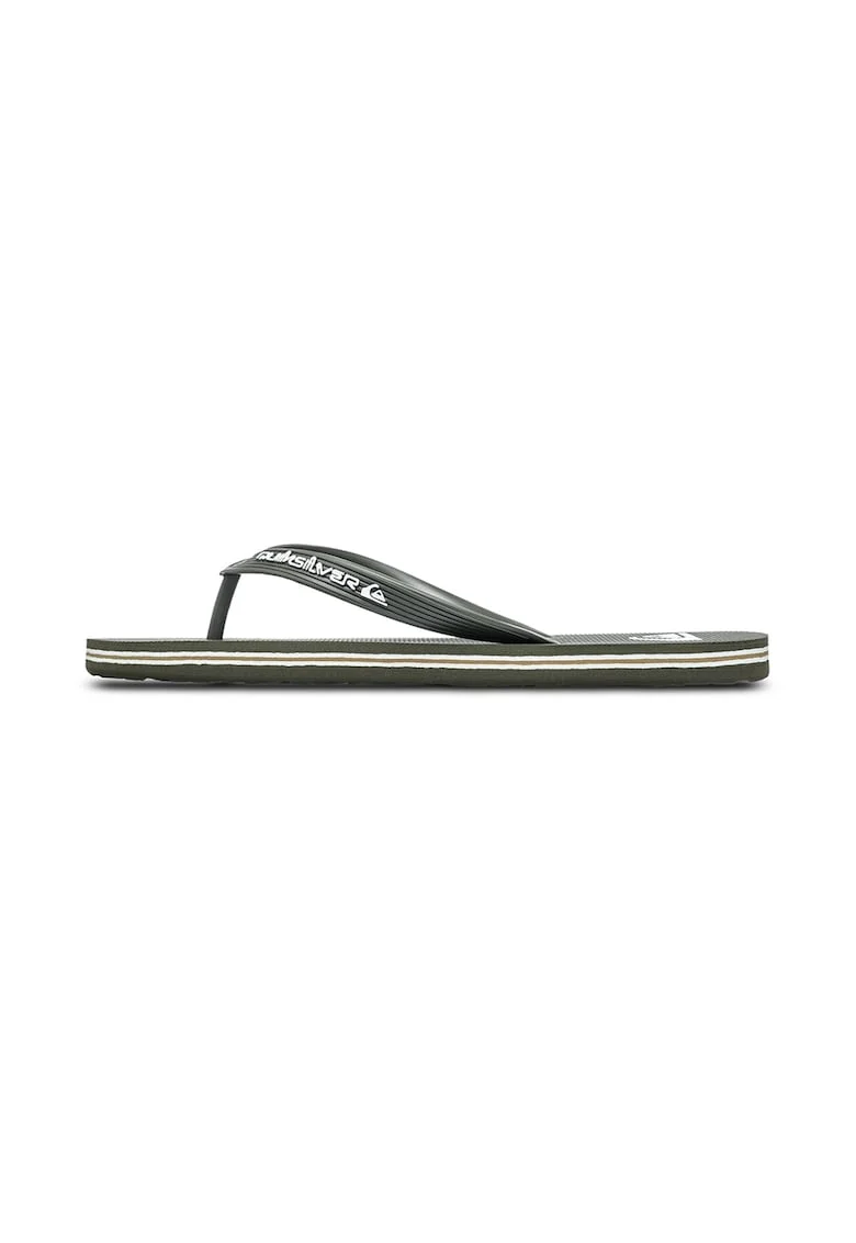 Papuci flip-flop cu logo Molokai, Verde/Kaki/Alb murdar