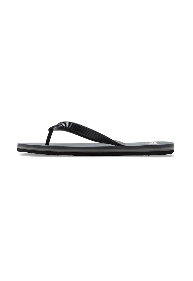 Papuci flip-flop cu logo Molokai, Negru/Gri antracit/Gri inchis