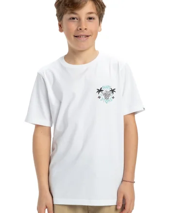 Tricou cu imprimeu grafic pe spate Share The Stoke, Alb/Negru/Albastru deschis