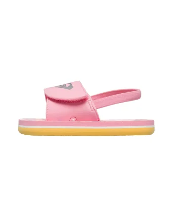 Sandale slingback cu velcro Finn, Roz pastel