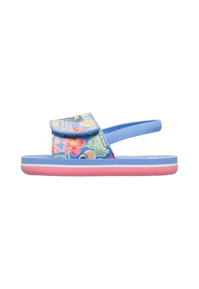 Sandale slingback cu velcro Finn, Verde/Albastru pastel/Roz