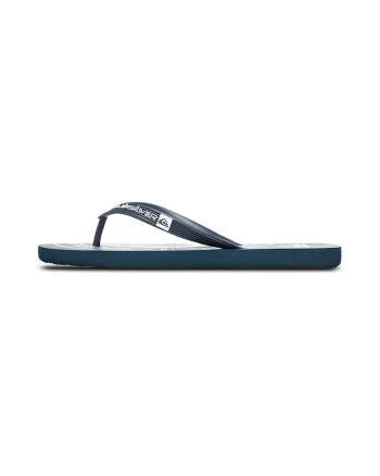 Papuci flip-flop cu logo Java Art, Albastru ultramarin/Bej