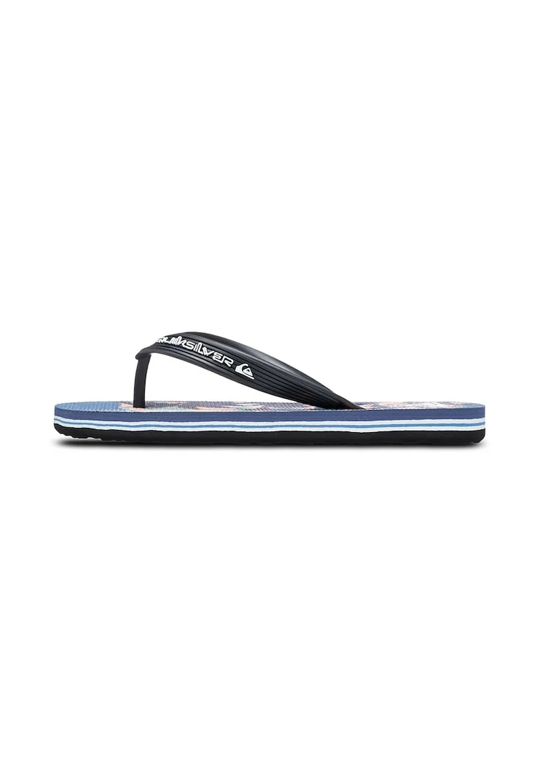 Papuci flip-flop cu logo Molokai, Albastru inchis/Albastru ultramarin/Portocaliu pal