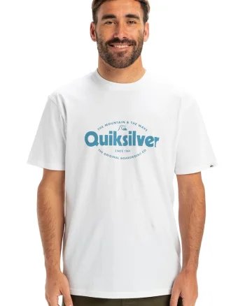 Tricou de bumbac EV Shape, Alb/Albastru