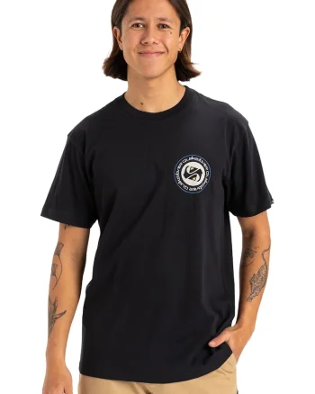 Tricou cu imprimeu pe spate Circle, Negru