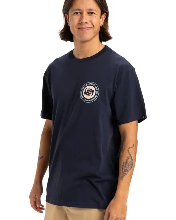 Tricou cu imprimeu pe spate Circle, Albastru ultramarin