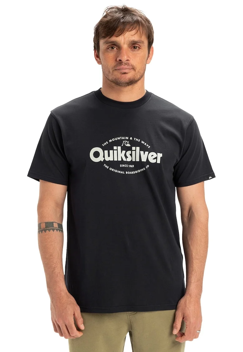 Tricou de bumbac EV Shape, Negru/Alb murdar