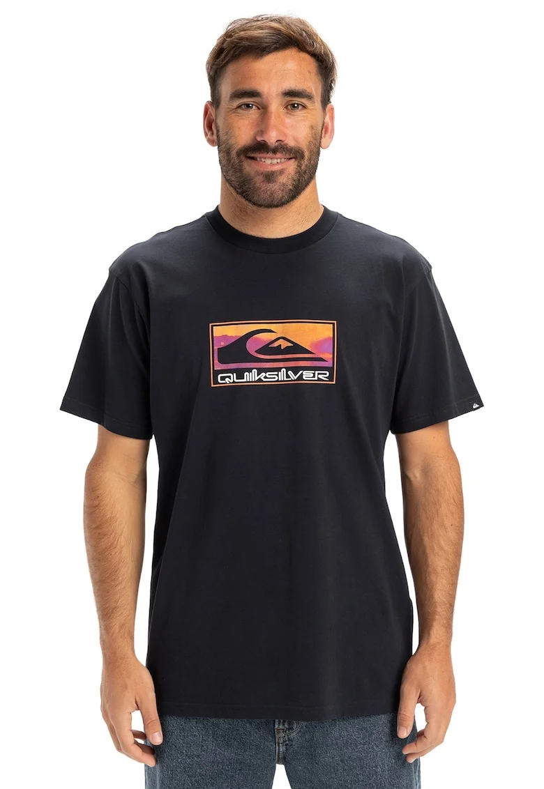 Tricou regular fit cu imprimeu grafic, Portocaliu/Violet/Albastru ultramarin