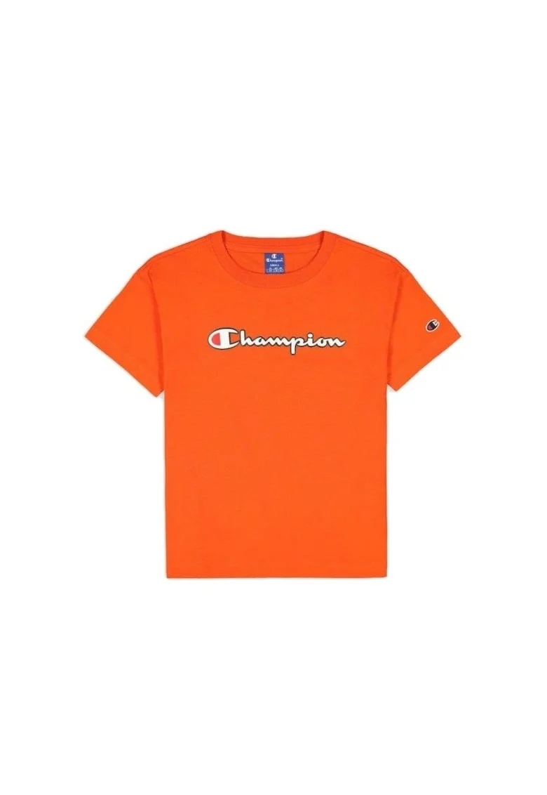 Tricou dama  Crewneck, portocaliu, bumbac 100%,