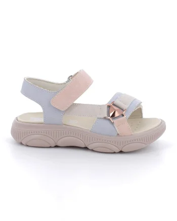 Sandale cu inchidere velcro si talpa wedge