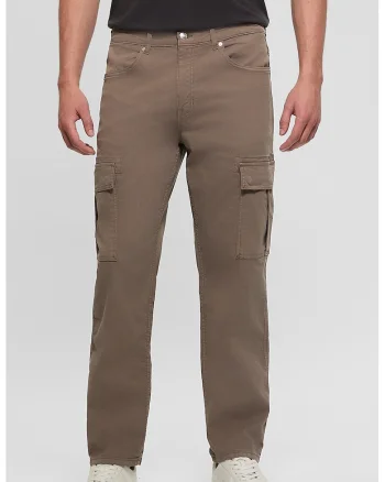 Pantaloni regular fit, Maro deschis