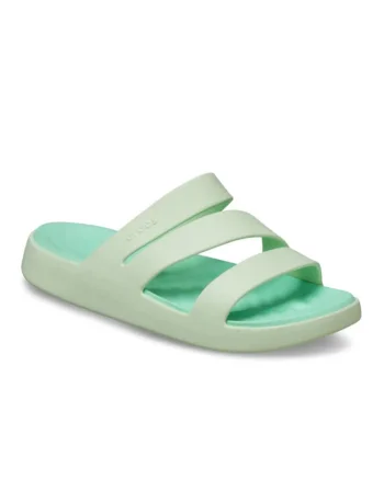 Saboti Femei Spuma Croslite, Getaway Strappy 209587 Sandal, Verde, Verde