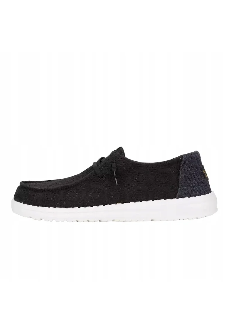 Mocasini Femei Spuma EVA, Wendy Eyelet Lace, Negru, Negru