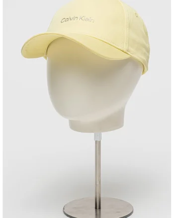 Sapca din bumbac organic cu aplicatie logo, Galben