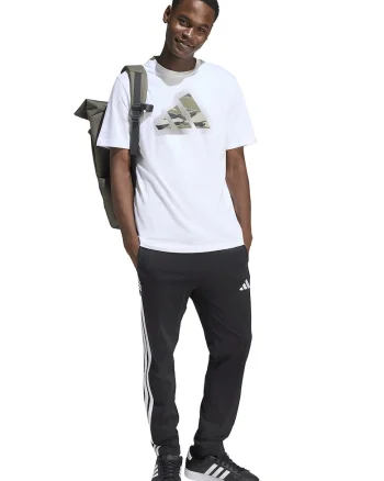 Tricou regular fit cu logo pe piept Camo, Alb/Negru/Kaki