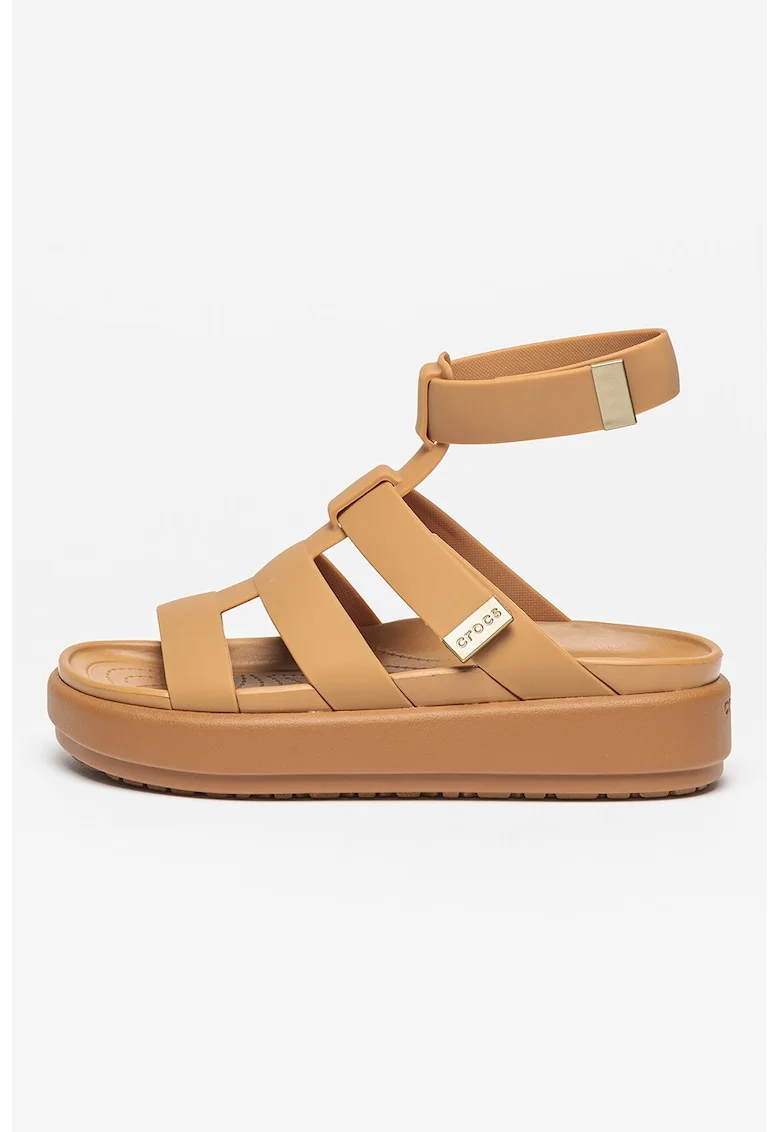 Sandale wedge Brooklyn Luxe, Maro camel