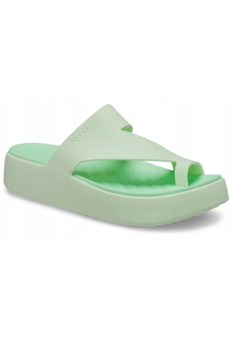 Saboti Femei Spuma Croslite, Getaway Platform Toe Loop, Verde, Verde