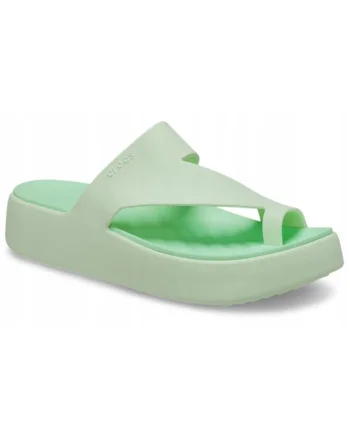 Saboti Femei Spuma Croslite, Getaway Platform Toe Loop, Verde, Verde