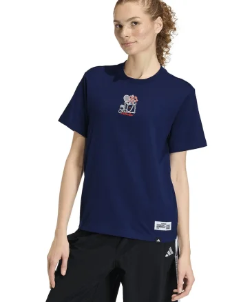 Tricou de bumbac cu detaliu frontal brodat Mini, Albastru inchis