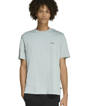 Tricou de bumbac cu detaliu grafic, Gri cenusiu