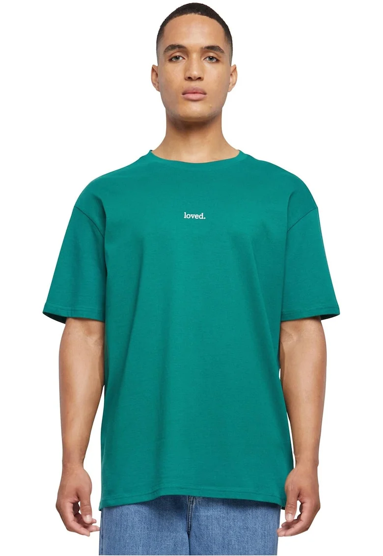 Tricou uni cu decolteu la baza gatului, Verde persan