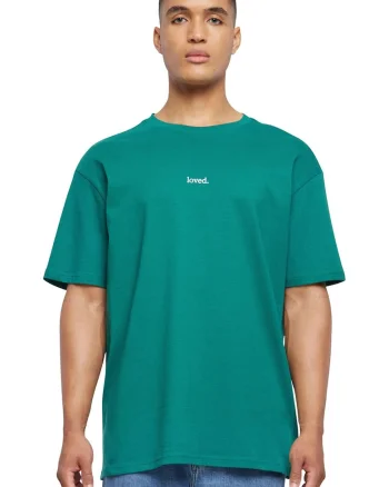 Tricou uni cu decolteu la baza gatului, Verde persan