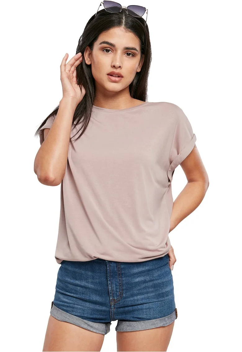 Tricou din amestec de modal, Roz pal