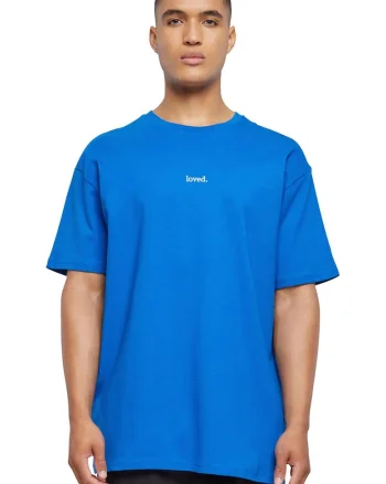 Tricou uni cu decolteu la baza gatului, Albastru royal