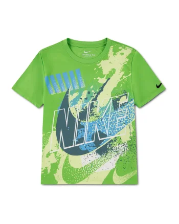 Tricou regular-fit cu decolteu la baza gatului si logo, Verde/Albastru pastel