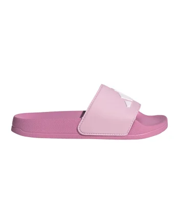 Papuci cu imprimeu logo Adilette, Alb/Roz deschis