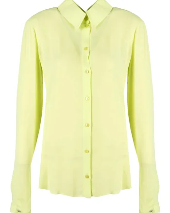 Camasa cu detaliu petrecut, Verde, 40, Verde