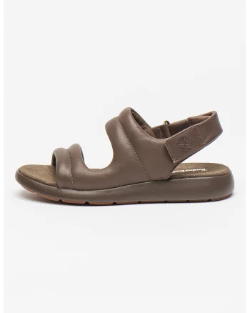 Sandale de piele cu velcro, Maro inchis