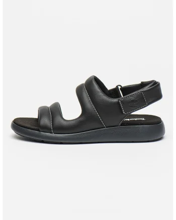 Sandale de piele cu velcro, Negru