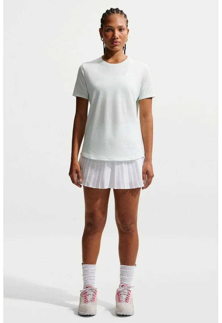 Tricou cu decolteu la baza gatului Sportswear Club Essentials, Gri cenusiu