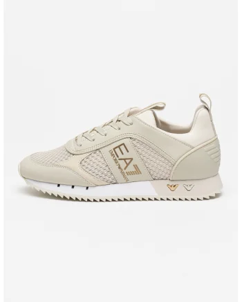 Pantofi sport cu insertii din plasa, Alb/Gri deschis/Argintiu