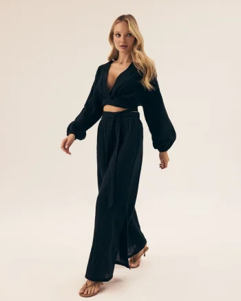 Pantaloni dama Seaside  negru, Negru