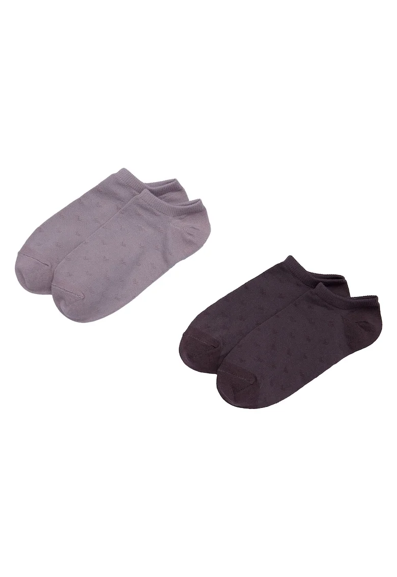 Set 2 perechi de sosete barbati,  Bumbac, Gri/Negru